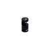 Pivoting Edge Support - Up to 3/8'' - Single Sided - Edge Grip - Aluminum Matte Black - For 1/8'' (3.0mm) Diameter Cable System Kit