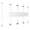 (4) 11'' Width x 8-1/2'' Height Clear Acrylic Frame & (8) Wall-to-Wall Aluminum Clear Anodized Cable Systems with (16) Single-Sided Panel Grippers