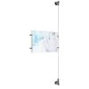 (1) 11'' Width x 8-1/2'' Height Clear Acrylic Frame & (1) Wall-to-Wall Aluminum Clear Anodized Cable Systems with (2) Single-Sided Panel Grippers (2) Double-Sided Panel Grippers