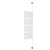 (4) 11'' Width x 8-1/2'' Height Clear Acrylic Frame & (1) Wall-to-Wall Aluminum Clear Anodized Cable Systems with (8) Single-Sided Panel Grippers (8) Double-Sided Panel Grippers