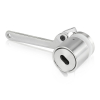 1-1/2'' Diameter X 1'' Barrel Length, (304) Stainless Steel Brushed Finish Strong Glass Railing Standoff Pin - Accepts 3/8'' to 13/16'' Material - 1/4'' Adjustable from Barrel (For Inside / Outside use) [Required Material Hole Size: 7/8'']