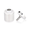 2'' Diameter X 1-1/2'' Barrel Length, (316) Stainless Steel Brushed Finish Strong Glass Railing Standoff Pin - Accepts 3/8'' to 13/16'' Material - 1/4'' Adjustable from Barrel (For Inside / Outside use) [Required Material Hole Size: 1-1/16'']