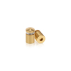 1/2'' Diameter X 1/2'' Barrel Length, Aluminum Rounded Head Standoffs, Champagne Anodized Finish Easy Fasten Standoff (For Inside / Outside use) [Required Material Hole Size: 3/8'']