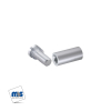 1/2'' Diameter X 1'' Barrel Length, Aluminum Rounded Head Standoffs, Clear Anodized Finish Easy Fasten Standoff (For Inside / Outside use) [Required Material Hole Size: 3/8'']