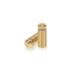 1/2'' Diameter X 1'' Barrel Length, Aluminum Rounded Head Standoffs, Champagne Anodized Finish Easy Fasten Standoff (For Inside / Outside use) [Required Material Hole Size: 3/8'']