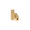 1/2'' Diameter X 1'' Barrel Length, Aluminum Rounded Head Standoffs, Champagne Anodized Finish Easy Fasten Standoff (For Inside / Outside use) [Required Material Hole Size: 3/8'']