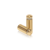 1/2'' Diameter X 1'' Barrel Length, Aluminum Rounded Head Standoffs, Champagne Anodized Finish Easy Fasten Standoff (For Inside / Outside use) [Required Material Hole Size: 3/8'']