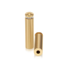 1/2'' Diameter X 1-3/4'' Barrel Length, Aluminum Rounded Head Standoffs, Champagne Anodized Finish Easy Fasten Standoff (For Inside / Outside use) [Required Material Hole Size: 3/8'']