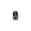 5/8'' Diameter X 1'' Barrel Length, Aluminum Rounded Head Standoffs, Titanium Anodized Finish Easy Fasten Standoff (For Inside / Outside use) [Required Material Hole Size: 7/16'']