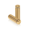 5/8'' Diameter X 1-3/4'' Barrel Length, Aluminum Rounded Head Standoffs, Champagne Anodized Finish Easy Fasten Standoff (For Inside / Outside use) [Required Material Hole Size: 7/16'']