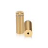 3/4'' Diameter X 1-3/4'' Barrel Length, Aluminum Rounded Head Standoffs, Champagne Anodized Finish Easy Fasten Standoff (For Inside / Outside use) [Required Material Hole Size: 7/16'']