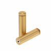 3/4'' Diameter X 2-1/2'' Barrel Length, Aluminum Rounded Head Standoffs, Matte Champagne Anodized Finish Easy Fasten Standoff (For Inside / Outside use) [Required Material Hole Size: 7/16'']