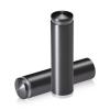 3/4'' Diameter X 2-1/2'' Barrel Length, Aluminum Rounded Head Standoffs, Titanium Anodized Finish Easy Fasten Standoff (For Inside / Outside use) [Required Material Hole Size: 7/16'']