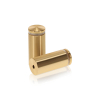 7/8'' Diameter X 1-3/4'' Barrel Length, Aluminum Rounded Head Standoffs, Champagne Anodized Finish Easy Fasten Standoff (For Inside / Outside use) [Required Material Hole Size: 7/16'']