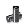 7/8'' Diameter X 1-3/4'' Barrel Length, Aluminum Rounded Head Standoffs, Titanium Anodized Finish Easy Fasten Standoff (For Inside / Outside use) [Required Material Hole Size: 7/16'']