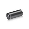 7/8'' Diameter X 1-3/4'' Barrel Length, Aluminum Rounded Head Standoffs, Titanium Anodized Finish Easy Fasten Standoff (For Inside / Outside use) [Required Material Hole Size: 7/16'']