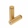 7/8'' Diameter X 2-1/2'' Barrel Length, Aluminum Rounded Head Standoffs, Matte Champagne Anodized Finish Easy Fasten Standoff (For Inside / Outside use) [Required Material Hole Size: 7/16'']