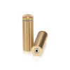 7/8'' Diameter X 2-1/2'' Barrel Length, Aluminum Rounded Head Standoffs, Champagne Anodized Finish Easy Fasten Standoff (For Inside / Outside use) [Required Material Hole Size: 7/16'']