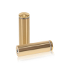 7/8'' Diameter X 2-1/2'' Barrel Length, Aluminum Rounded Head Standoffs, Champagne Anodized Finish Easy Fasten Standoff (For Inside / Outside use) [Required Material Hole Size: 7/16'']