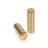7/8'' Diameter X 2-1/2'' Barrel Length, Aluminum Rounded Head Standoffs, Champagne Anodized Finish Easy Fasten Standoff (For Inside / Outside use) [Required Material Hole Size: 7/16'']