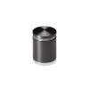 1'' Diameter X 1'' Barrel Length, Aluminum Rounded Head Standoffs, Titanium Anodized Finish Easy Fasten Standoff (For Inside / Outside use) [Required Material Hole Size: 7/16'']