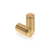 1'' Diameter X 1-3/4 Barrel Length, Aluminum Rounded Head Standoffs, Champagne Anodized Finish Easy Fasten Standoff (For Inside / Outside use) [Required Material Hole Size: 7/16'']