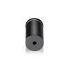1'' Diameter X 1-3/4 Barrel Length, Aluminum Rounded Head Standoffs, Titanium Anodized Finish Easy Fasten Standoff (For Inside / Outside use) [Required Material Hole Size: 7/16'']