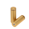 1'' Diameter X 2-1/2 Barrel Length, Aluminum Rounded Head Standoffs, Matte Champagne Anodized Finish Easy Fasten Standoff (For Inside / Outside use) [Required Material Hole Size: 7/16'']