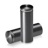 1'' Diameter X 2-1/2 Barrel Length, Aluminum Rounded Head Standoffs, Titanium Anodized Finish Easy Fasten Standoff (For Inside / Outside use) [Required Material Hole Size: 7/16'']