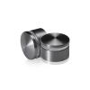 1-1/4'' Diameter X 1/2'' Barrel Length, Aluminum Rounded Head Standoffs, Titanium Anodized Finish Easy Fasten Standoff (For Inside / Outside use) [Required Material Hole Size: 7/16'']