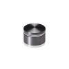 1-1/4'' Diameter X 1/2'' Barrel Length, Aluminum Rounded Head Standoffs, Titanium Anodized Finish Easy Fasten Standoff (For Inside / Outside use) [Required Material Hole Size: 7/16'']