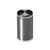 1-1/4'' Diameter X 1-3/4'' Barrel Length, Aluminum Rounded Head Standoffs, Titanium Anodized Finish Easy Fasten Standoff (For Inside / Outside use) [Required Material Hole Size: 7/16'']