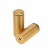 1-1/4'' Diameter X 2-1/2'' Barrel Length, Aluminum Rounded Head Standoffs, Matte Champagne Anodized Finish Easy Fasten Standoff (For Inside / Outside use) [Required Material Hole Size: 7/16'']