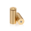 1-1/4'' Diameter X 2-1/2'' Barrel Length, Aluminum Rounded Head Standoffs, Champagne Anodized Finish Easy Fasten Standoff (For Inside / Outside use) [Required Material Hole Size: 7/16'']