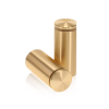 1-1/4'' Diameter X 2-1/2'' Barrel Length, Aluminum Rounded Head Standoffs, Champagne Anodized Finish Easy Fasten Standoff (For Inside / Outside use) [Required Material Hole Size: 7/16'']