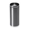 1-1/4'' Diameter X 2-1/2'' Barrel Length, Aluminum Rounded Head Standoffs, Titanium Anodized Finish Easy Fasten Standoff (For Inside / Outside use) [Required Material Hole Size: 7/16'']