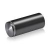 1-1/4'' Diameter X 2-1/2'' Barrel Length, Aluminum Rounded Head Standoffs, Titanium Anodized Finish Easy Fasten Standoff (For Inside / Outside use) [Required Material Hole Size: 7/16'']