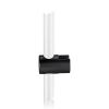 Vertical Support - Up to 3/8'' - Single Sided - Side Clamp - Aluminum Black Matt Anodized - For 3/8'' Diameter Rod