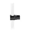 Pivoting Support - Up to 5/16'' - Single Sided - Side Clamp - Aluminum Black Matt Anodized - For 3/8'' Diameter Rod