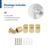 (Set of 4) 1/2'' Diameter X 1/2'' Barrel Length, Affordable Aluminum Standoffs, Champagne Anodized Finish Standoff and (4) 2208Z Screw and (4) LANC1 Anchor for concrete/drywall (For Inside/Outside) [Required Material Hole Size: 3/8'']