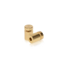 1/2'' Diameter X 1/2'' Barrel Length, Affordable Aluminum Standoffs, Champagne Anodized Finish Easy Fasten Standoff (For Inside / Outside use) [Required Material Hole Size: 3/8'']