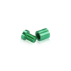 (Set of 4) 1/2'' Diameter X 1/2'' Barrel Length, Affordable Aluminum Standoffs, Green Anodized Finish Standoff and (4) 2208Z Screw and (4) LANC1 Anchor for concrete/drywall (For Inside/Outside) [Required Material Hole Size: 3/8'']