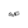 1/2'' Diameter X 1/2'' Barrel Length, Affordable Aluminum Standoffs, Steel Grey Anodized Finish Easy Fasten Standoff (For Inside / Outside use) [Required Material Hole Size: 3/8'']