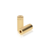 1/2'' Diameter X 1'' Barrel Length, Affordable Aluminum Standoffs, Champagne Anodized Finish Easy Fasten Standoff (For Inside / Outside use) [Required Material Hole Size: 3/8'']