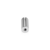 (Set of 4) 1/2'' Diameter X 1'' Barrel Length, Affordable Aluminum Standoffs, Steel Grey Anodized Finish Standoff and (4) 2208Z Screw and (4) LANC1 Anchor for concrete/drywall (For Inside/Outside) [Required Material Hole Size: 3/8'']