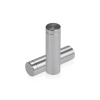 1/2'' Diameter X 1-1/2'' Barrel Length, Affordable Aluminum Standoffs, Steel Grey Anodized Finish Easy Fasten Standoff (For Inside / Outside use) [Required Material Hole Size: 3/8'']