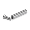 1/2'' Diameter X 2'' Barrel Length, Affordable Aluminum Standoffs, Steel Grey Anodized Finish Easy Fasten Standoff (For Inside / Outside use) [Required Material Hole Size: 3/8'']