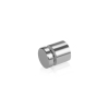 5/8'' Diameter X 1/2'' Barrel Length, Affordable Aluminum Standoffs, Steel Grey Anodized Finish Easy Fasten Standoff (For Inside / Outside use) [Required Material Hole Size: 7/16'']