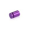 (Set of 4) 5/8'' Diameter X 3/4'' Barrel Length, Affordable Aluminum Standoffs, Purple Anodized Finish Standoff and (4) 2208Z Screw and (4) LANC1 Anchor for concrete/drywall (For Inside/Outside) [Required Material Hole Size: 7/16'']