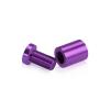 (Set of 4) 5/8'' Diameter X 3/4'' Barrel Length, Affordable Aluminum Standoffs, Purple Anodized Finish Standoff and (4) 2208Z Screw and (4) LANC1 Anchor for concrete/drywall (For Inside/Outside) [Required Material Hole Size: 7/16'']